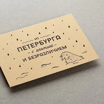 Открытка, одинарная, Из Петербурга с апатией - фото 1