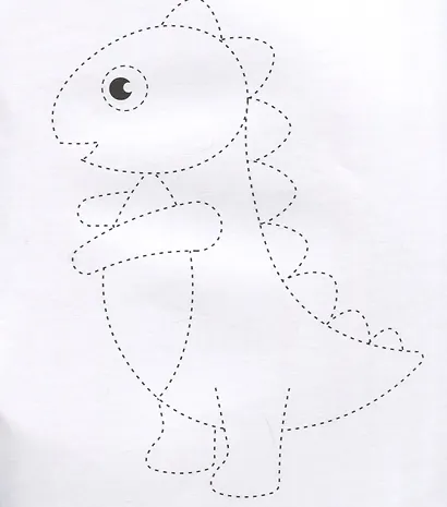 Динозавры: обведи и раскрась: книжка-раскраска - фото 3