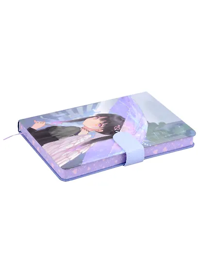 Блокнот с магнитной застежкой Аниме Девушка с крыльями под зонтиком (Сёдзё) (цветная) (256стр) (13x19) - фото 3