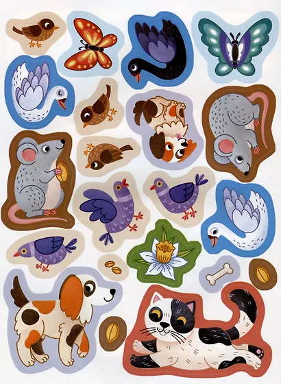 Обитатели города: книжка с наклейками - фото 5