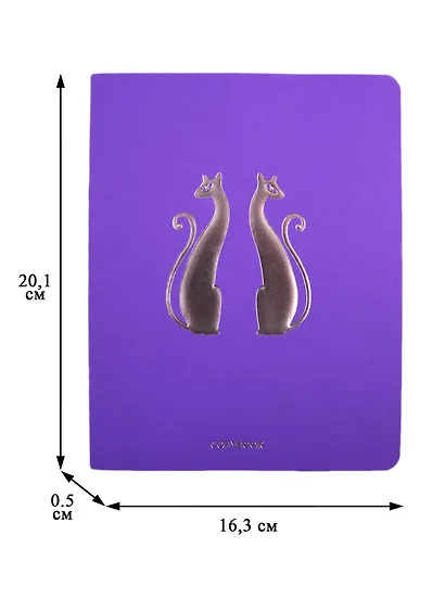 Тетрадь общая в клетку «TOTAL LILAC. Изящные кошки», А5, 48 листов - фото 2
