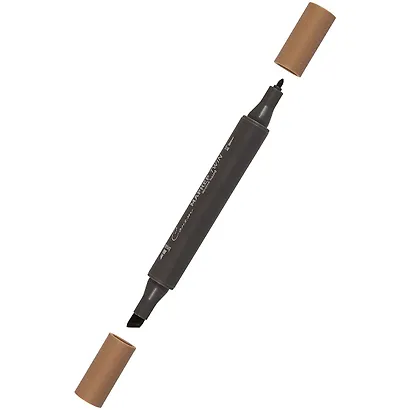 Маркер художественный "Сонет" пыльн.коричневый, двухсторон., тонк. и широк.долото, Сонет - фото 2