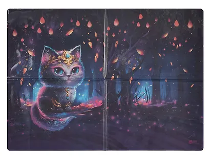 Клеенка для уроков труда "ВОЛШЕБНЫЙ КОТ" 500*700мм, ПВХ 130мкм, подвес - фото 2