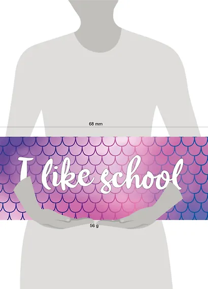 Пенал блестящий I like school - фото 3