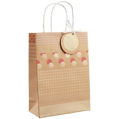 Пакет А5 25*18*8 Dots and Lines жен., крафт - фото 1