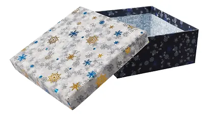 Коробка подарочная "Snowflaces" 15,5*15,5*6,5см, Новый год, картон - фото 4