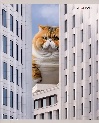 Тетрадь 48л лин. "Большие коты" мел.картон, поля, ассорти - фото 6