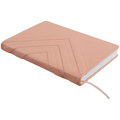 Ежедневник недат. А5 160л "Аппрет" пепельно-розовый, кожзам, тв.переплет, 3D-дизайн, офсет, ляссе - фото 2