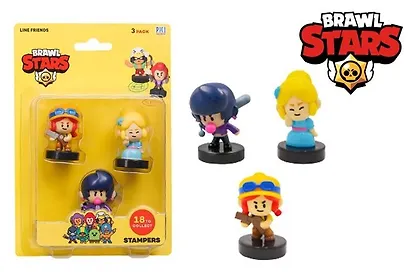 Штампики Brawl Stars, Пайпер, Джесси и Биби, (5см), (BRW5020C) - фото 1