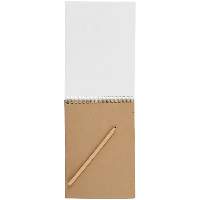 Скетчбук А5 40л 48л "Бульдог" белый офсет, крафт. бумага 80г/м2, карт.обл., гребень - фото 2