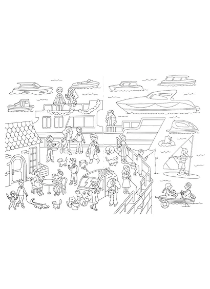 РАСКРАСКА-ВИММЕЛЬБУХ. ВЕСЁЛЫЙ ГОРОД - фото 4