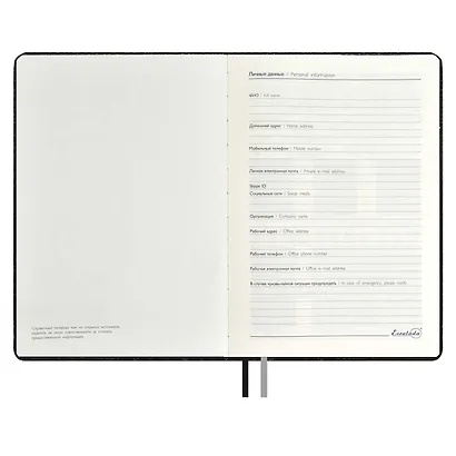 Ежедневник недат. А5+ 160л 175*245 "Аллигатор" черный, кожзам, тв.переплет, обл.поролон, блинтовое тиснение, офсет, ляссе, подар.упаковка - фото 4