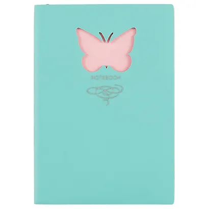 Книга для записей Butterfly, А5, 80 листов, розовый - фото 1