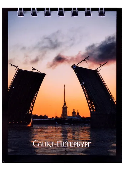 Блокнот А7, 60 листов в клетку, СПб "Мосты", на спирали - фото 1