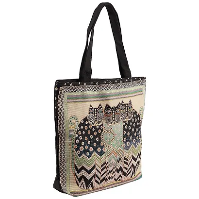 Сумка-шоппер на молнии Три кота Зигзаг (40х40) (текстиль) - фото 2