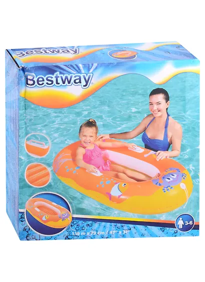 Плот Happy Crustacean 119х79 см, Bestway - фото 2