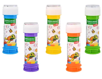 Мыльные пузыри 60 мл, с игрушкой на крышке, BRAUBERG KIDS, 665453 - фото 1