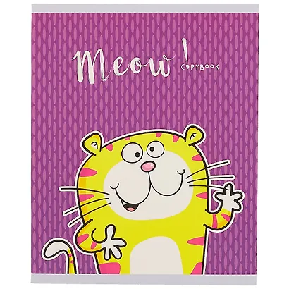 Тетрадь в клетку Unnika, "Весёлый кот", 48 листов, в ассортименте - фото 1