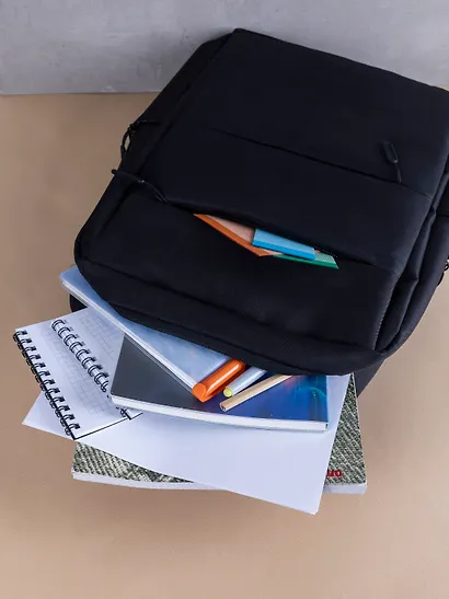 Рюкзак 1 отделение 42*30*13 см, черный, 2 кармана - фото 14