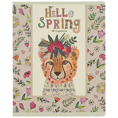 Тетрадь в клетку Альт, Hello spring, 48 листов, в ассортименте - фото 3