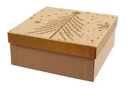 Коробка подарочная "Craft snowflaces" 18*18*7,5см, Новый год, картон - фото 3