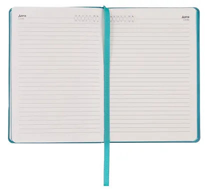 Ежедневник недат. А6+ 136л "SOFT TOUCH" бирюзовый, интегр.переплет, иск.кожа, тонир.блок, скругл.углы, запечат.торец, ляссе, инд.уп - фото 5