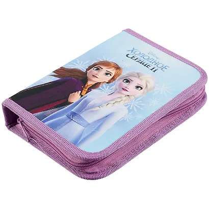 Пенал 1отд. "Холодное сердце" 20*14, молния, 2 откидн.планки, ткань, инд.уп. - фото 1