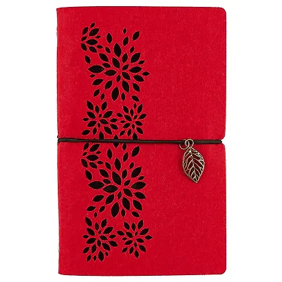 Записная книжка «Ноутбук», красный фетр, 96 листов, А6 - фото 1