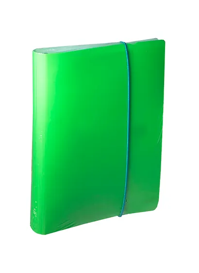 Тетрадь на кольцах в клетку Hatber, Diamond Neon, 120 листов, зеленая - фото 1