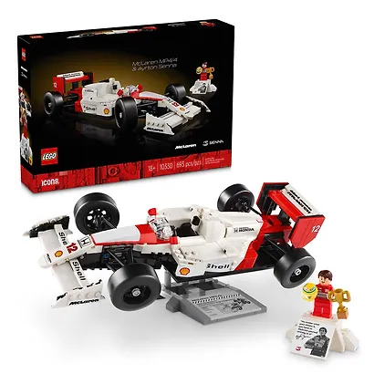 LEGO Icons: Гоночный автомобиль McLaren MP4/4 и Айртон Сенна, 693 детали (10330) - фото 1