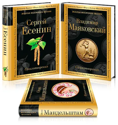 Главные поэты Серебряного века: Сергей Есенин. Владимир Маяковский. Осип Мандельштам (комплект из 3 книг) - фото 2