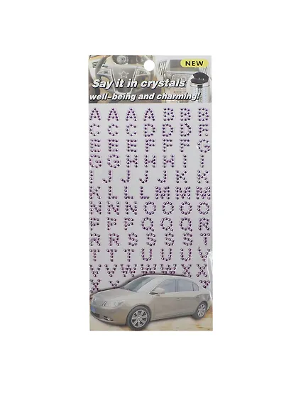 Набор для творчества Стразы-буквы (1461-8A(ABC)/6) (сиреневые) - фото 1