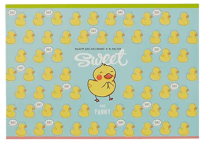 Альбом для рисования BG, "Веселые зверюшки", А4, 16 листов, в ассортименте - фото 1