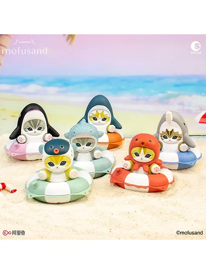 Коллекционная фигурка Mofusand Swimming Ring Series 1 штука blind box MF-250620 - фото 9