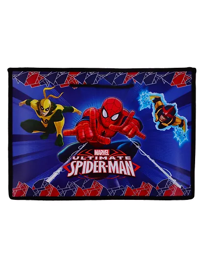 Папка для тетрадей А4 "Spiderman" пластик, молния, ручки, 34*23,5*5,5 - фото 1