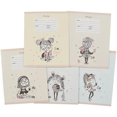 Тетрадь в линейку Listoff, "Хорошенькие девочки", 18 листов - фото 7