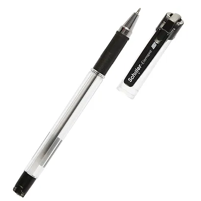 Ручки шариковые черные 12 штук "Element" 0,5 мм, Schiller - фото 8