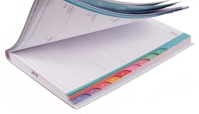 Еженедельник дат. 2026г. А6+ 96л "Джут" розовый, кожзам, мягк.переплет, блинт.тиснение, тисн. фольгой, офсет, справ.мат-лы, вырубка, 2 ляссе, инд.уп - фото 3