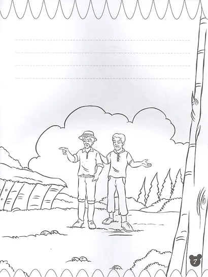 Мальчик с пальчик. Раскраска с наклейками - фото 5