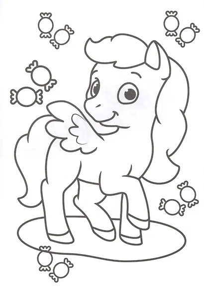 Раскраска А4 Эконом. Крошки пони - фото 3