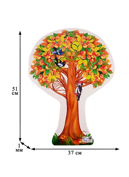 Плакат вырубной "Яблоня осенняя с яблоками" - фото 2