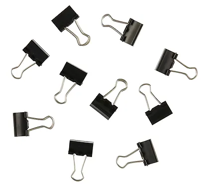 Зажимы для бумаг 15мм 40шт черные, пласт/уп - фото 3