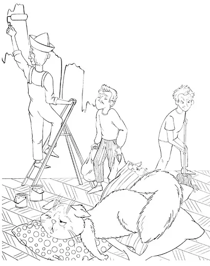 Кот и вот: раскраска - фото 4