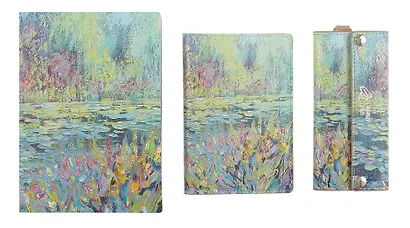 Ежедневник недат. А6+ 160л 126*174 "Наппа. Влад Кравчук. Пруд" + обложка на паспорт и ключница, мягк.переплет, блинтовое тиснение, офсет, ляссе, подар. упаковка - фото 4