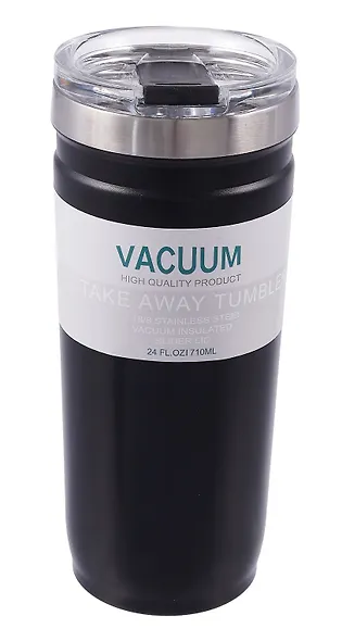 Термостакан Черный (пластик/металл) (710мл) (12-07599-M8) - фото 1