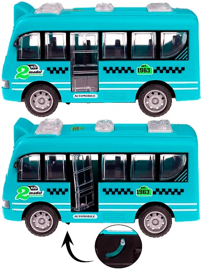 Игровой набор «Автобус со светофором», бирюзовый, Рыжий Кот - фото 4