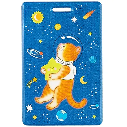 Чехол для карточек. Котик со звездой в космосе (ДГ2020-243) - фото 1