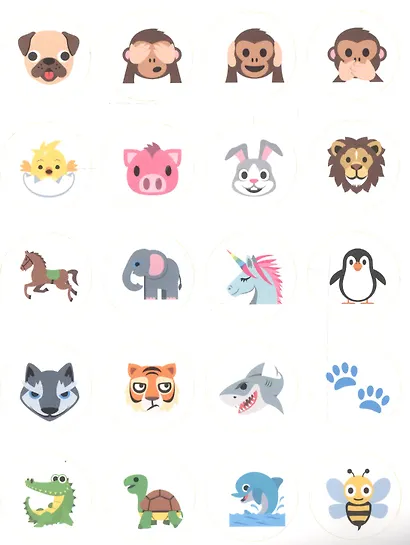 100 НАКЛЕЕК. СМАЙЛИКИ - фото 3