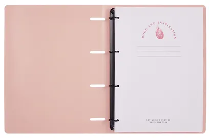 Тетрадь А4 120л кл. "JANE. Nature Mind" на кольцах, карт.обл., мат.ламинация, тиснение фольгой - фото 3