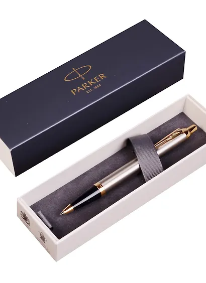 Ручка подарочная шариковая синяя, IM Brushed Metal GT, Parker - фото 3